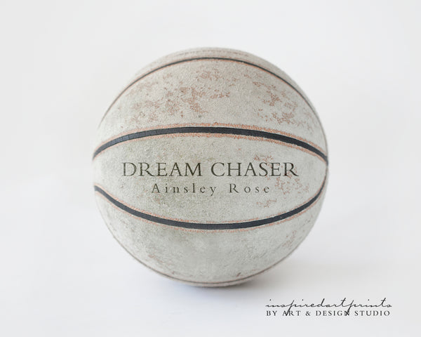 custom basketball picture with name and inspirational quote 