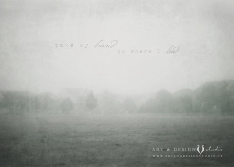 Take my Hand to Where I Lead - Gray Misty Fog Photo