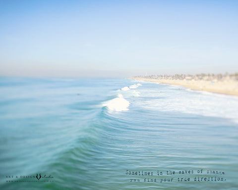 The Waves of Change - Blue Ocean Photo personalized art print wall d_cor inspiredartprints inspired art prints custom photo gifts