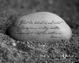 Inspirational art on stone quote